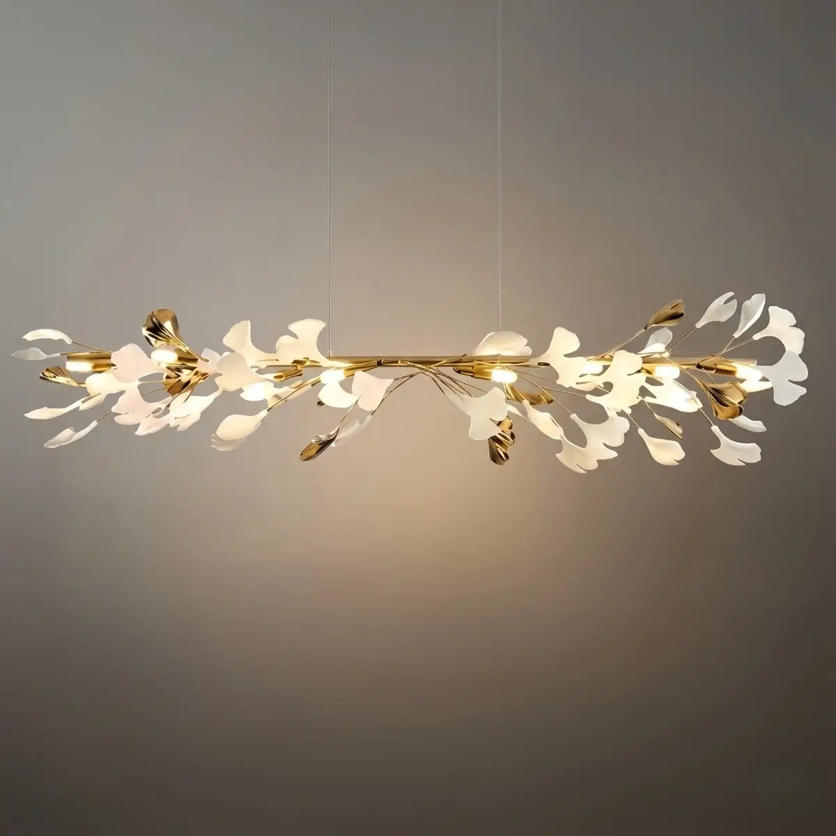 Excelis Art-Deco-Kronleuchter – Goldfarbene Keramik/Metall für das Wohnzimmer