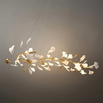 Excelis Art-Deco-Kronleuchter – Goldfarbene Keramik/Metall für das Wohnzimmer