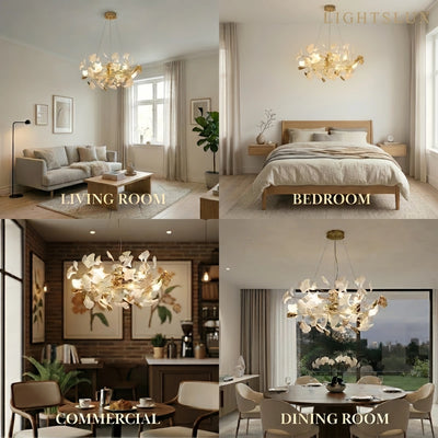 Excelis Art-Deco-Kronleuchter – Keramikdesign für das Esszimmer