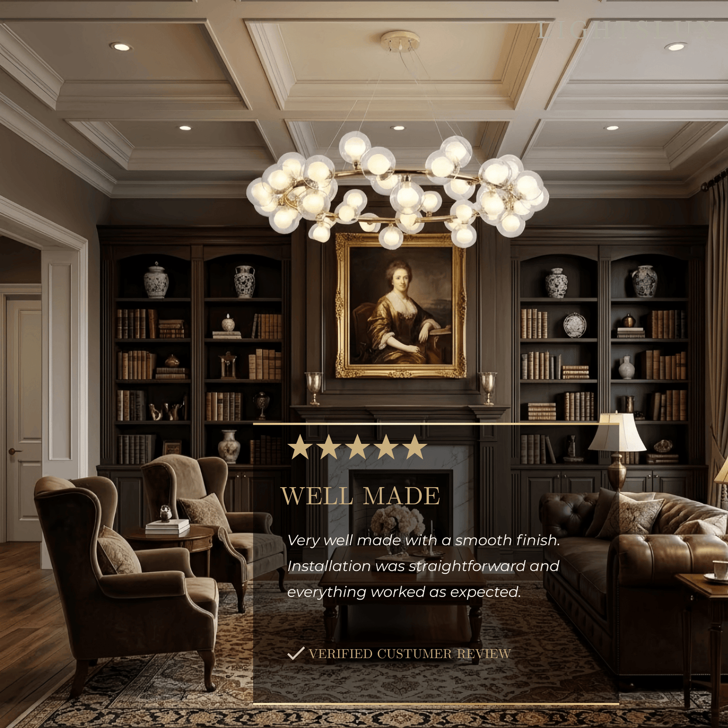 Nebula Modern Gold Chandelier