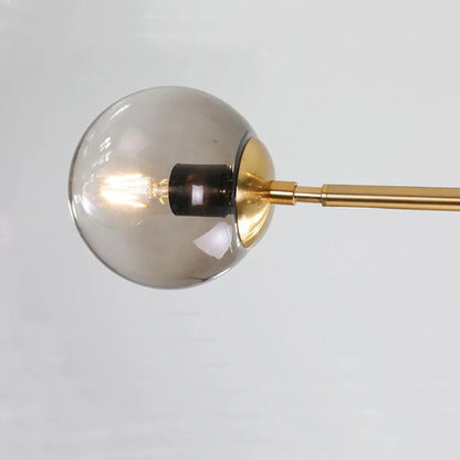 Nebula Moderner Goldblasen-Kronleuchter – Kugelleuchte aus Metall und Glas für das Esszimmer