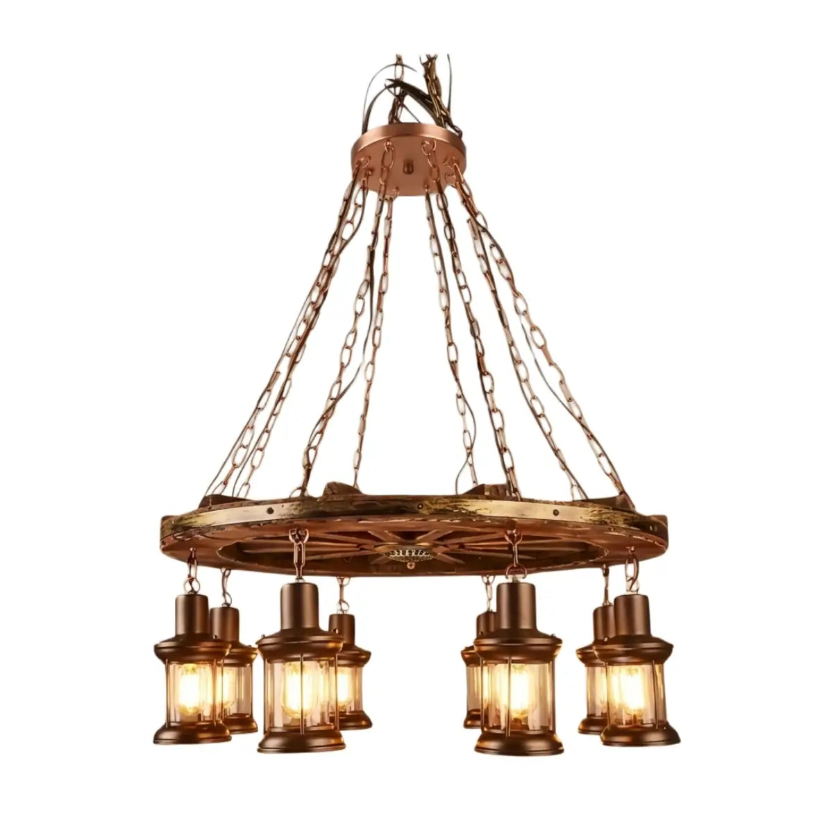 Irondale Vintage Ruder-Pendelleuchte — Holz &amp; Metall im Industriestil für Küche/Esszimmer