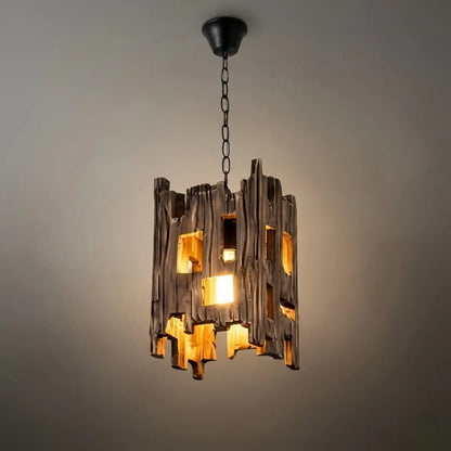 Zenno Rustic Wood Pendant Light