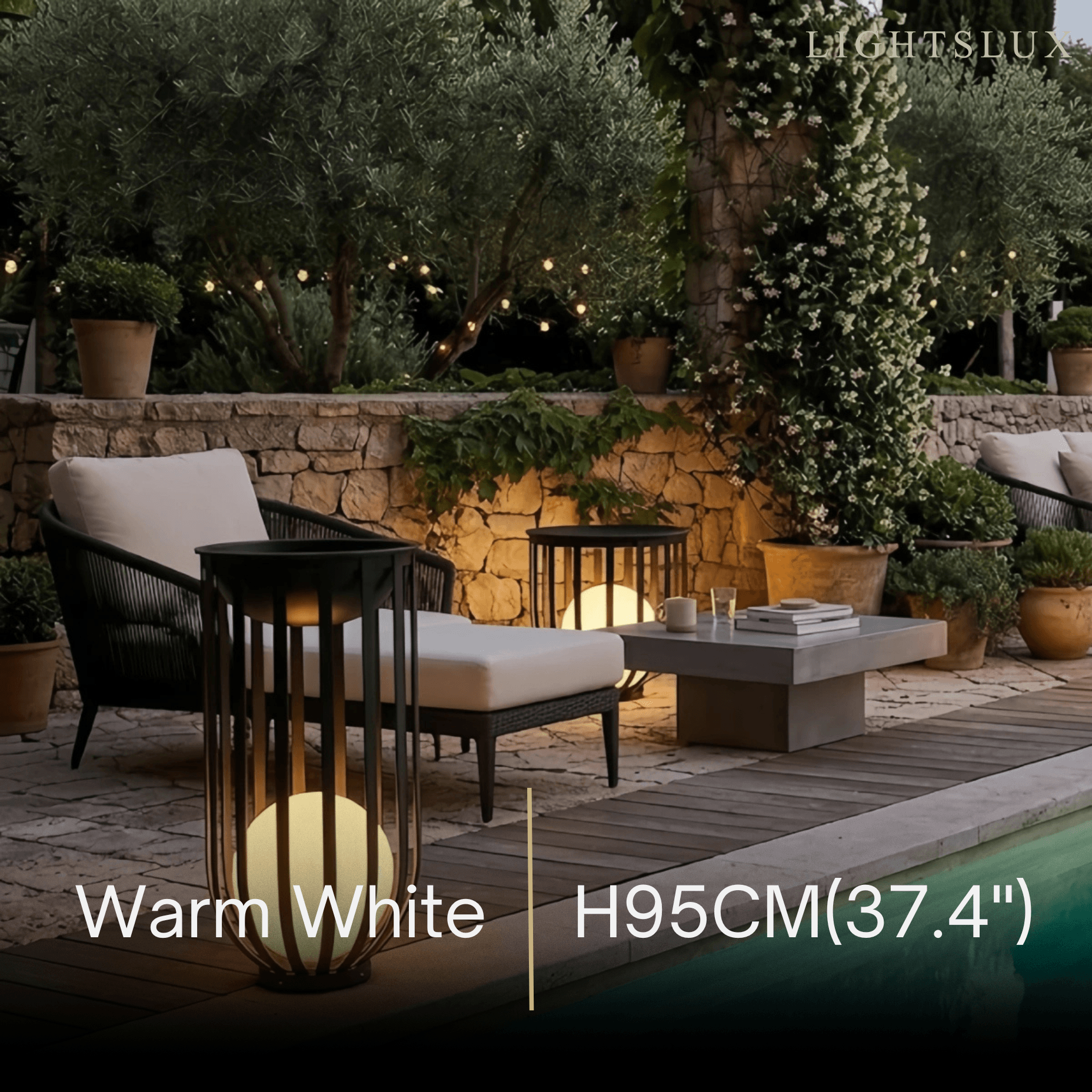 Arcato Modern Black Outdoor Floor Lamp