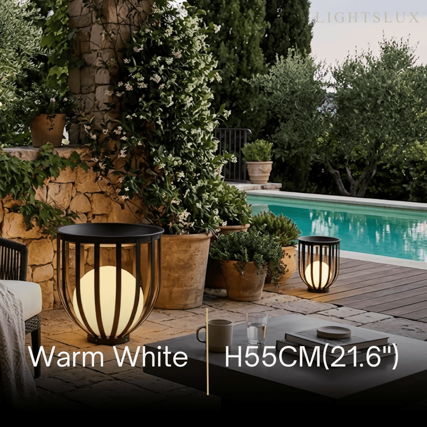 Arcato Modern Black Outdoor Floor Lamp