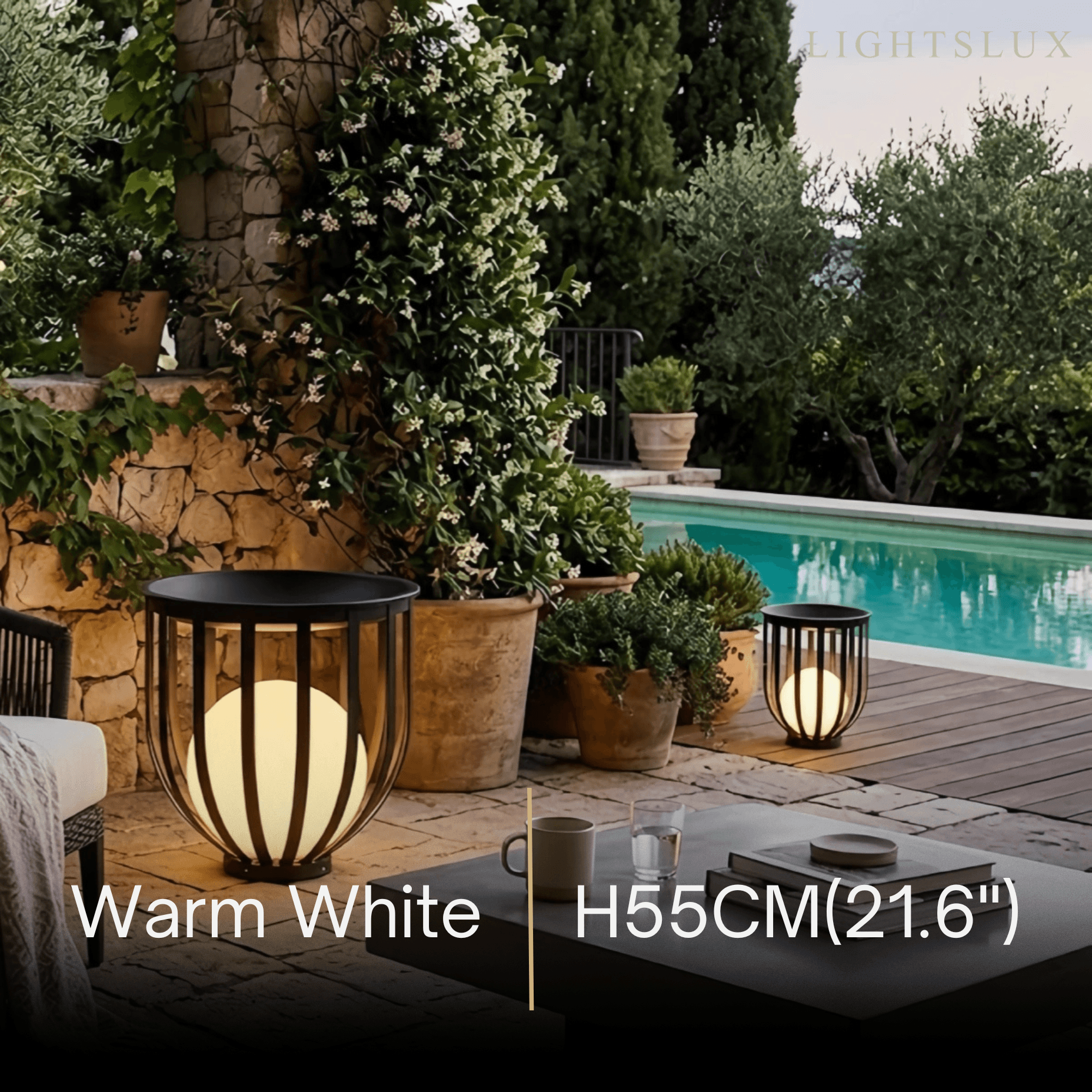 Arcato Modern Black Outdoor Floor Lamp