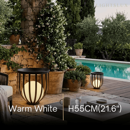 Arcato Modern Black Outdoor Floor Lamp