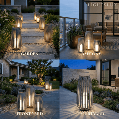 Bamburo Modern Wooden Path Lamp