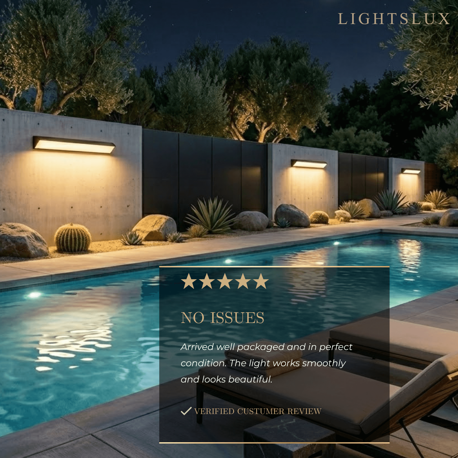 Arcato Minimalist Outdoor Wall Lamp - Light for Courtyard