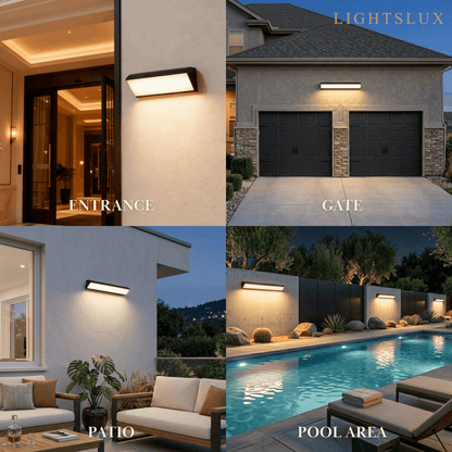 Arcato Minimalist Outdoor Wall Lamp - Light for Courtyard