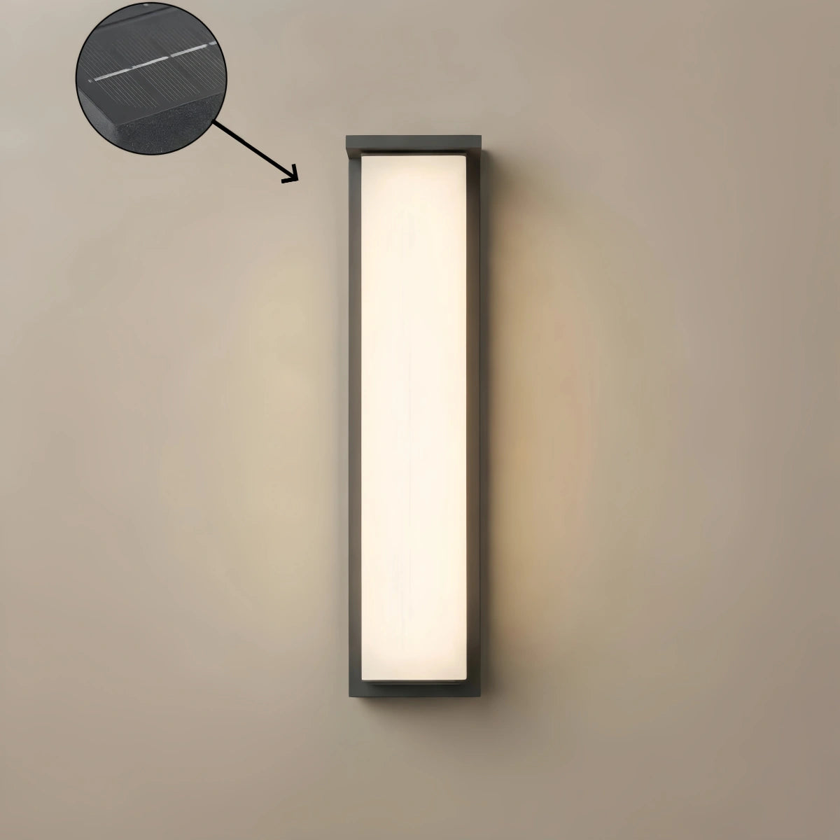 Irondale Modern Rectangular Outdoor Wall Lamp – Black Metal/Acrylic for Garden