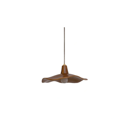  Wave Pendant Light – Mahogany Resin & Metal Design