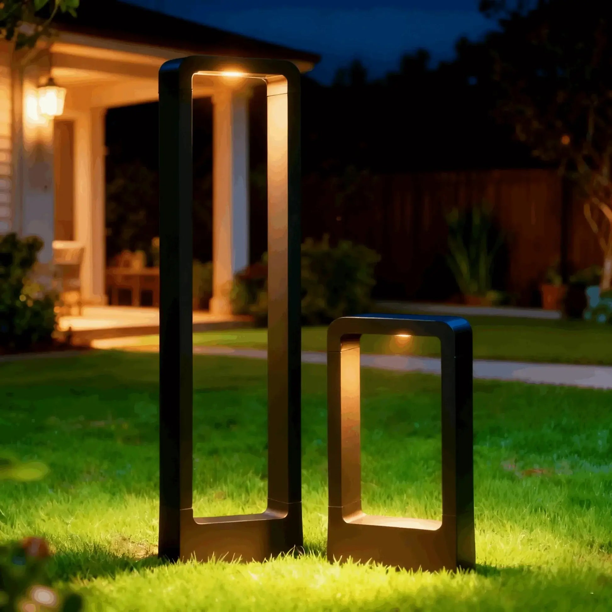 Modern Black Metal LED Path Light –