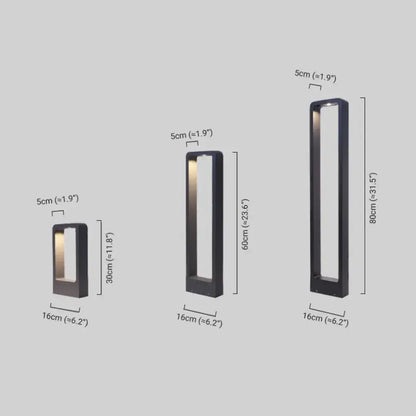 Black Metal LED Path Light – Outdoor Garden Lighting