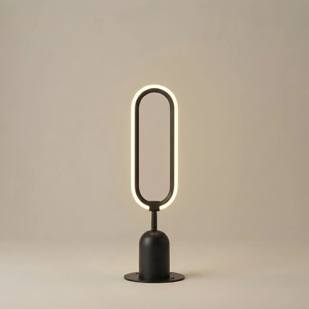 Irondale Industrial Pathway Light - Black Metal & Acrylic Ring Design for Garden