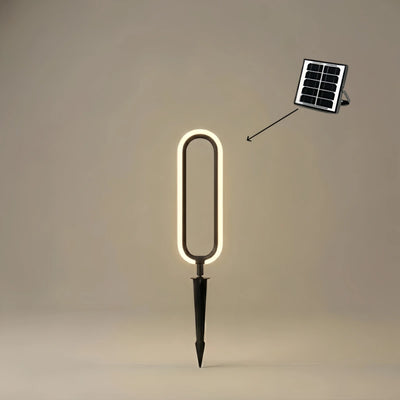 Irondale Industrial Pathway Light - Black Metal & Acrylic Ring Design for Garden