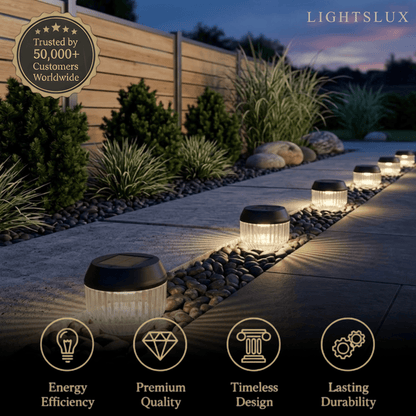 Irondale Modern Solar Pathway Lights - Black
