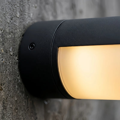 Moderne Irondale Außenwandleuchte – Schwarzes Metall, unregelmäßiges Design für die Außenwand 