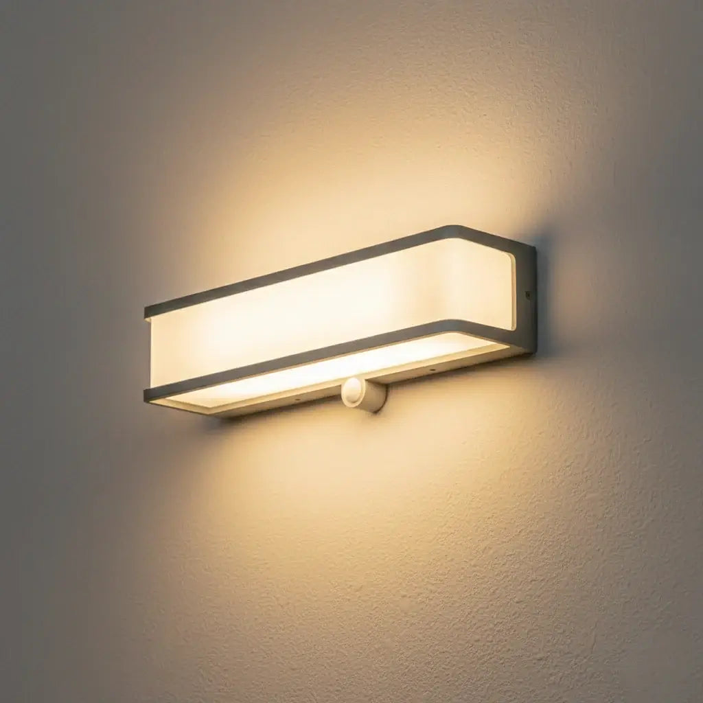 Lunara Moderne Solar-LED-Außenwandleuchte – Wasserdichte Sensorleuchte für den Innenhof 