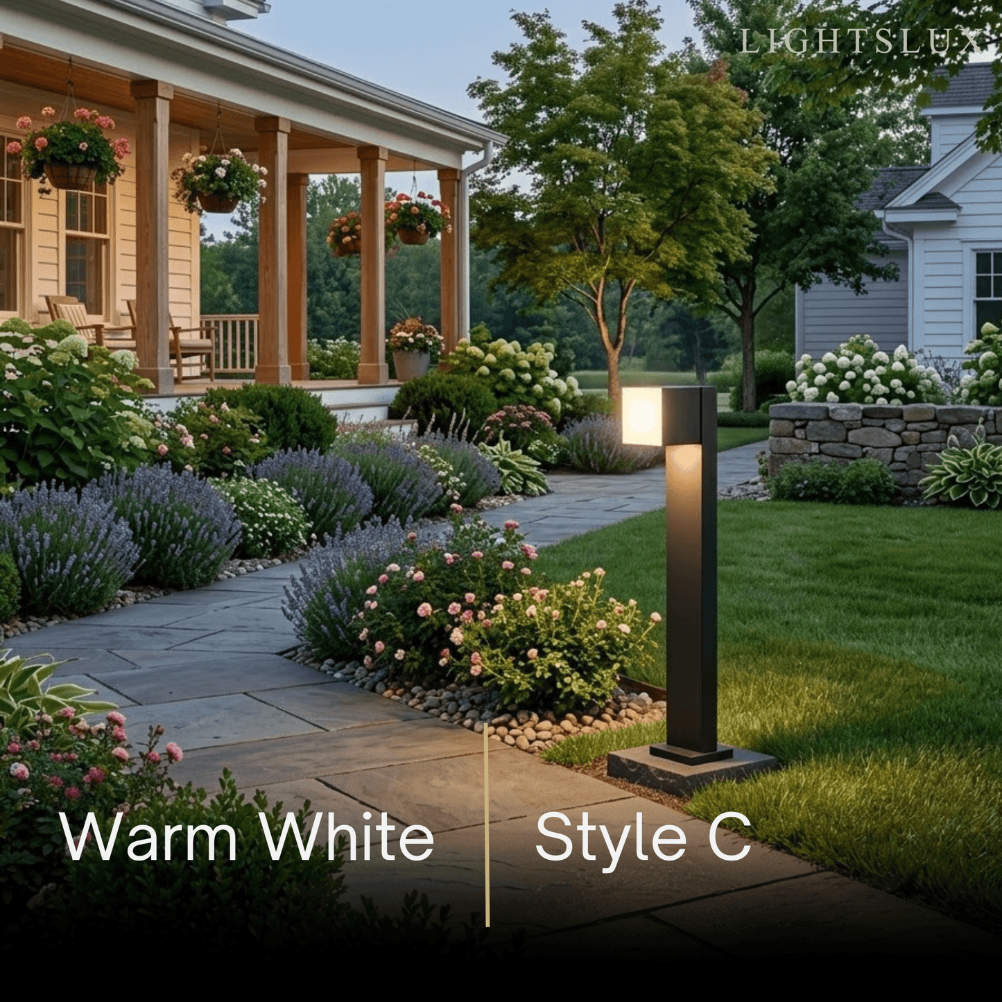 Stellar Minimalist Geometric Pathway Lamp – Black Metal Outdoor Light