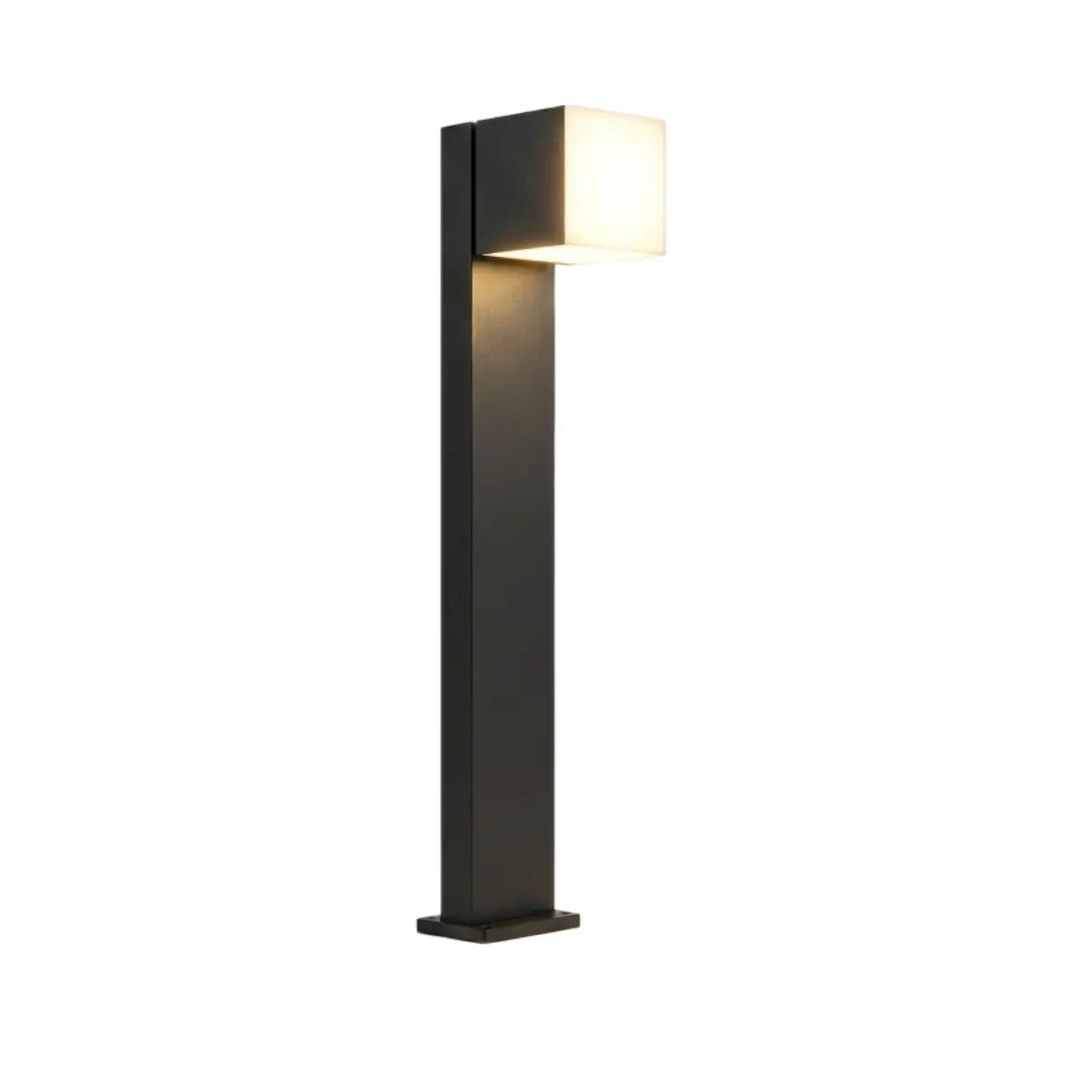 Stellar Minimalist Geometric Pathway Lamp – Black Metal Outdoor Light