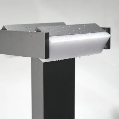 Stellar Minimalist Geometric Pathway Lamp – Black Metal Outdoor Light