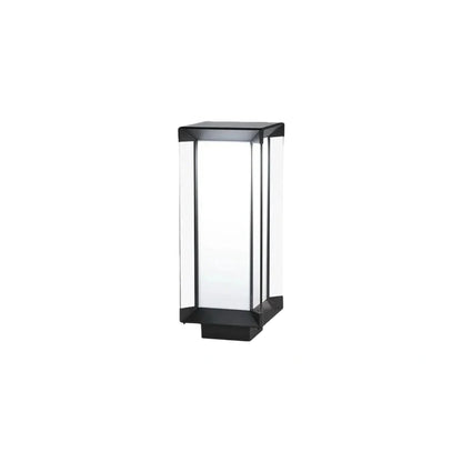 Arcato Modern Outdoor Floor Lamp - Black Cuboid Metal & Glass with RGB Lighting