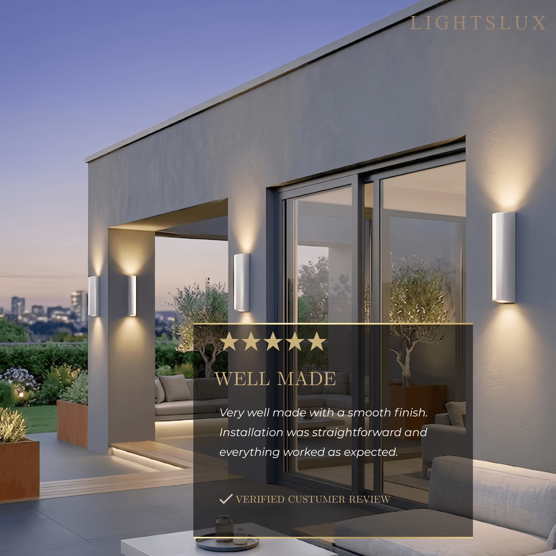 Modern Triangular Outdoor Wall Lamp