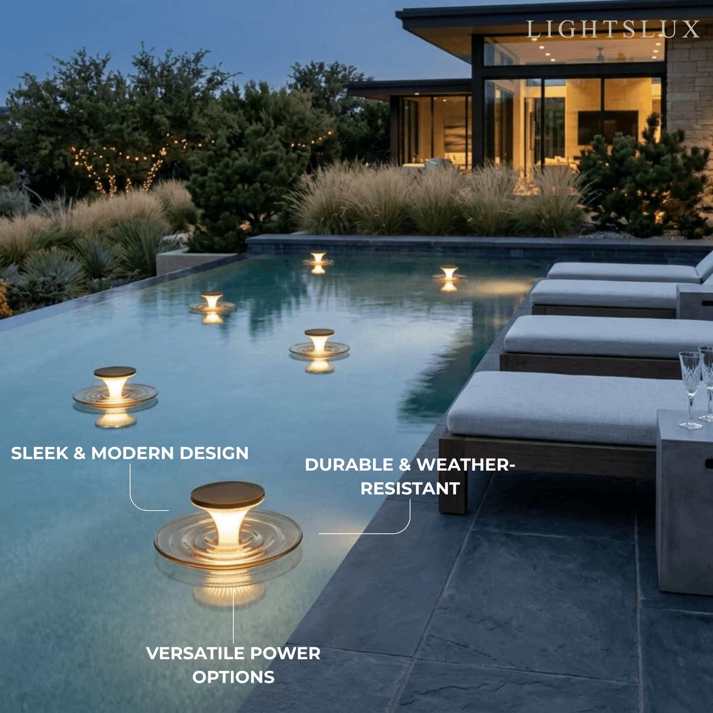 Stellar Modern Solar Outdoor Ground Lamp - Round