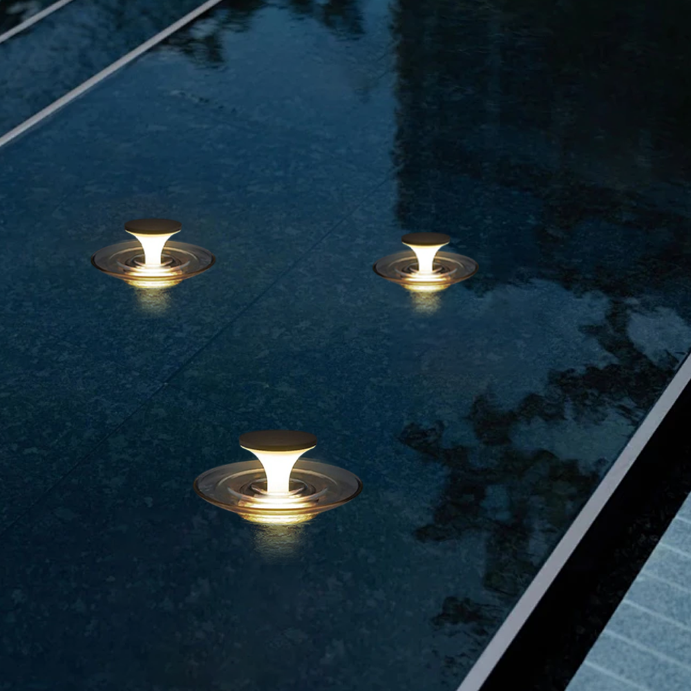 Stellar Modern Solar Outdoor Ground Lamp - Round