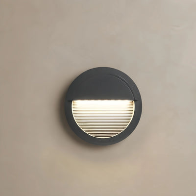 Irondale Modern Metal/Acrylic Outdoor Deck Step Lights - Black Round/Square Staircase