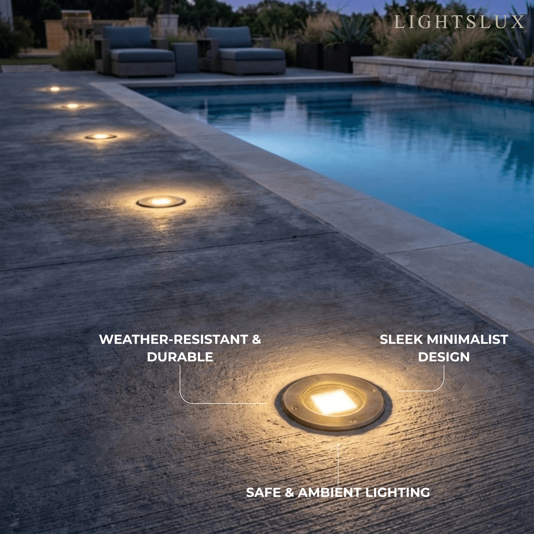 Irondale Minimalist Outdoor Deck Lights - Black