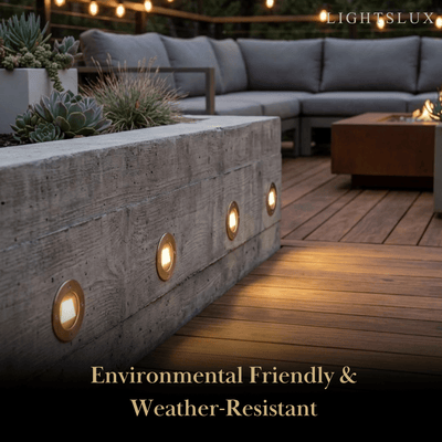 Irondale Minimalist Outdoor Deck Lights - Black