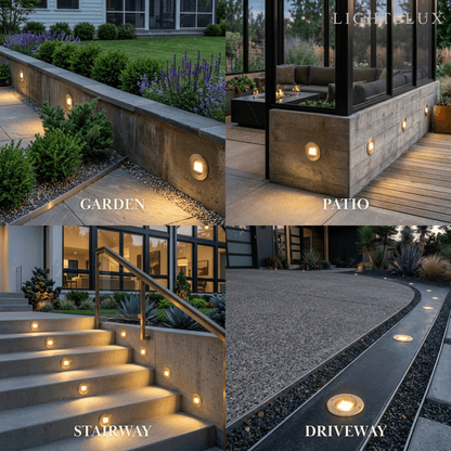 Irondale Minimalist Outdoor Deck Lights - Black