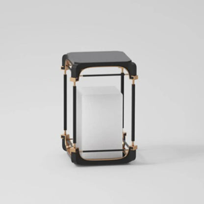 Arcato Modern Square Outdoor Floor Lamp — Black Metal/Acrylic Lantern for Patio