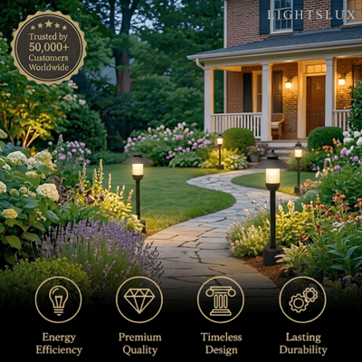 Irondale Modern Hooded Outdoor Pathway Light