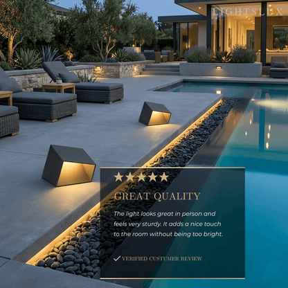Modern Solar Pathway Lights - Black 