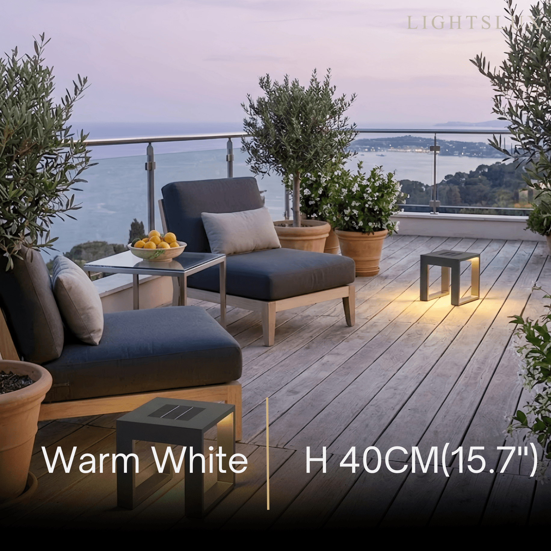 Modern Square Solar Floor Lamp