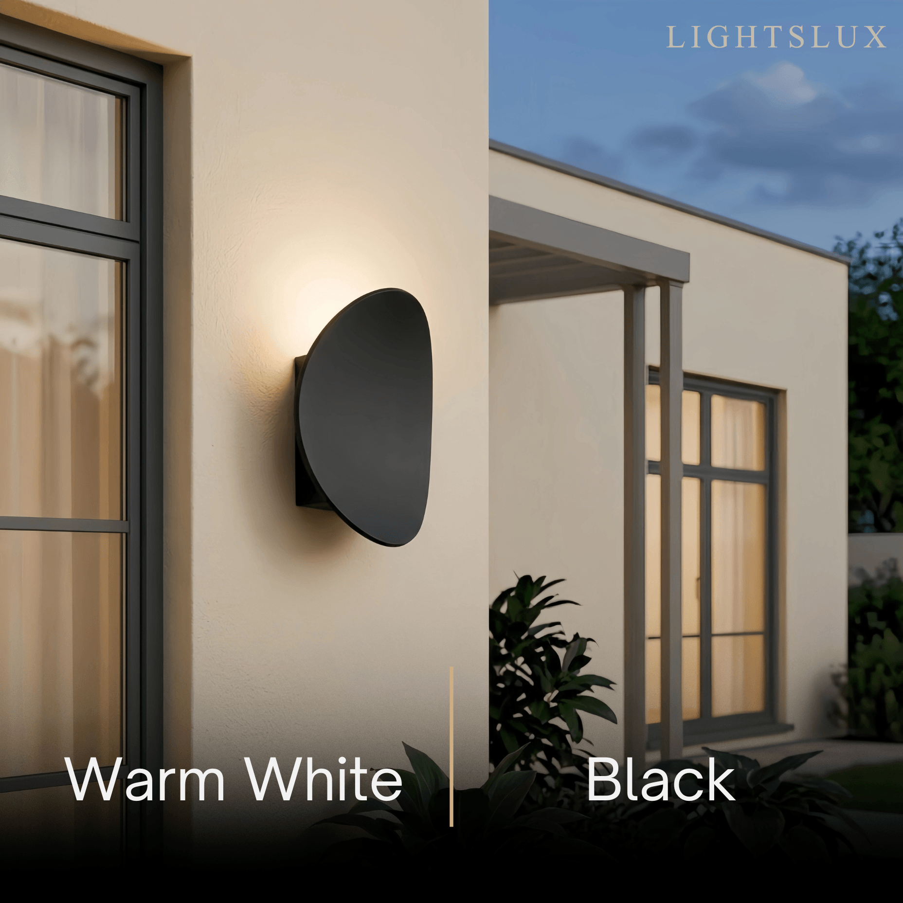 Velora Minimalist Pebble Outdoor Wall Lamp