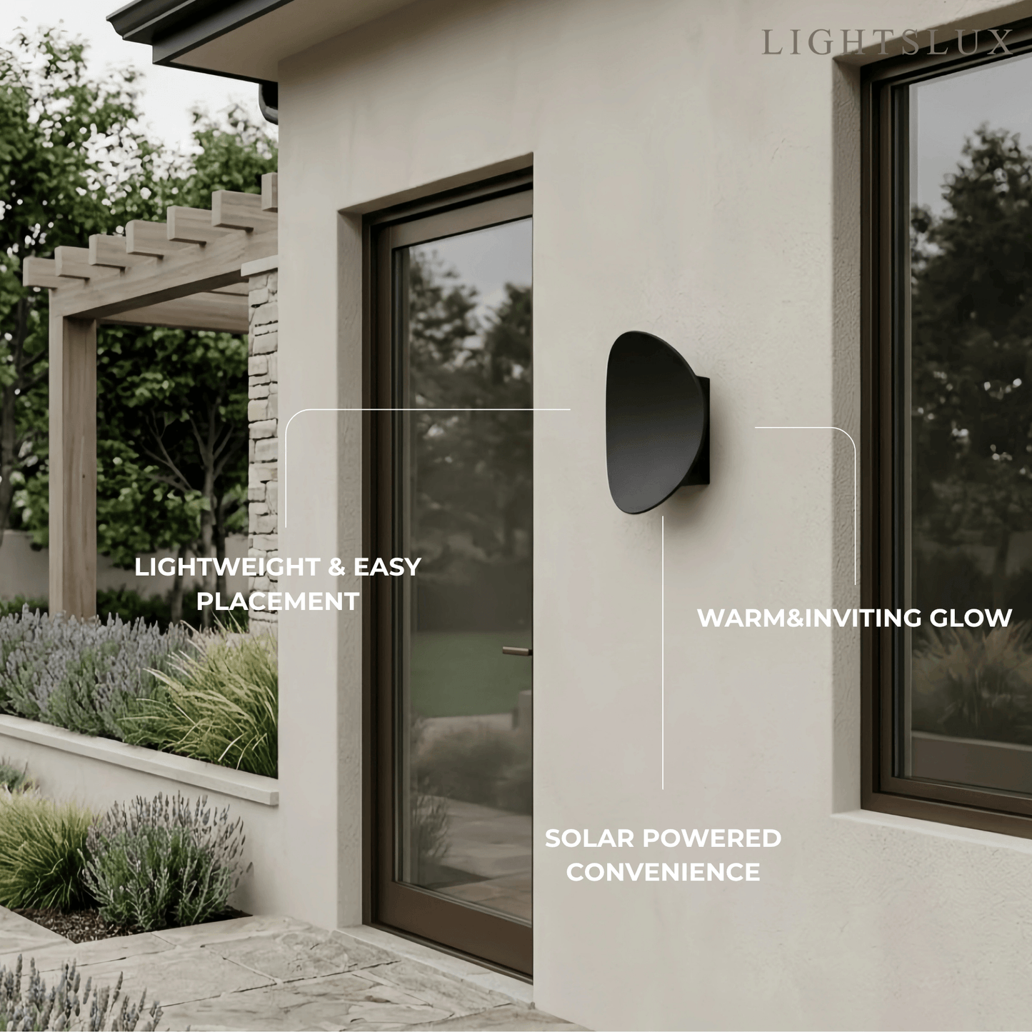 Velora Minimalist Pebble Outdoor Wall Lamp