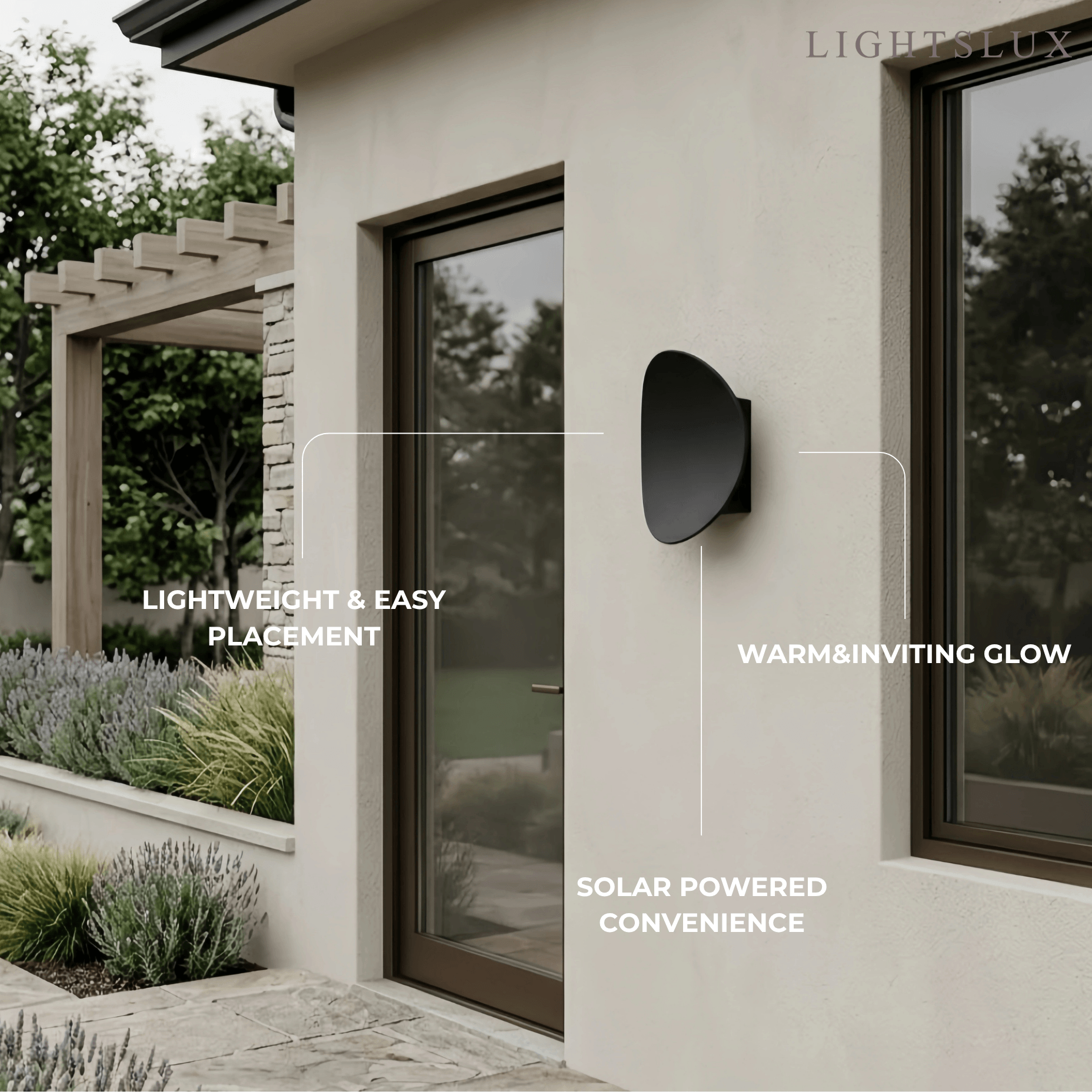 Velora Minimalist Pebble Outdoor Wall Lamp