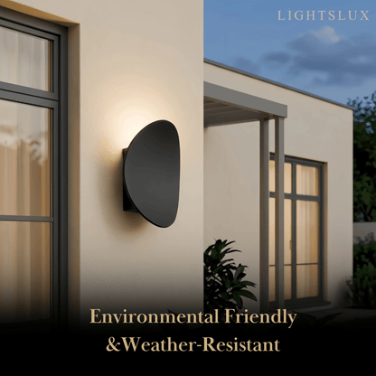 Velora Minimalist Pebble Outdoor Wall Lamp