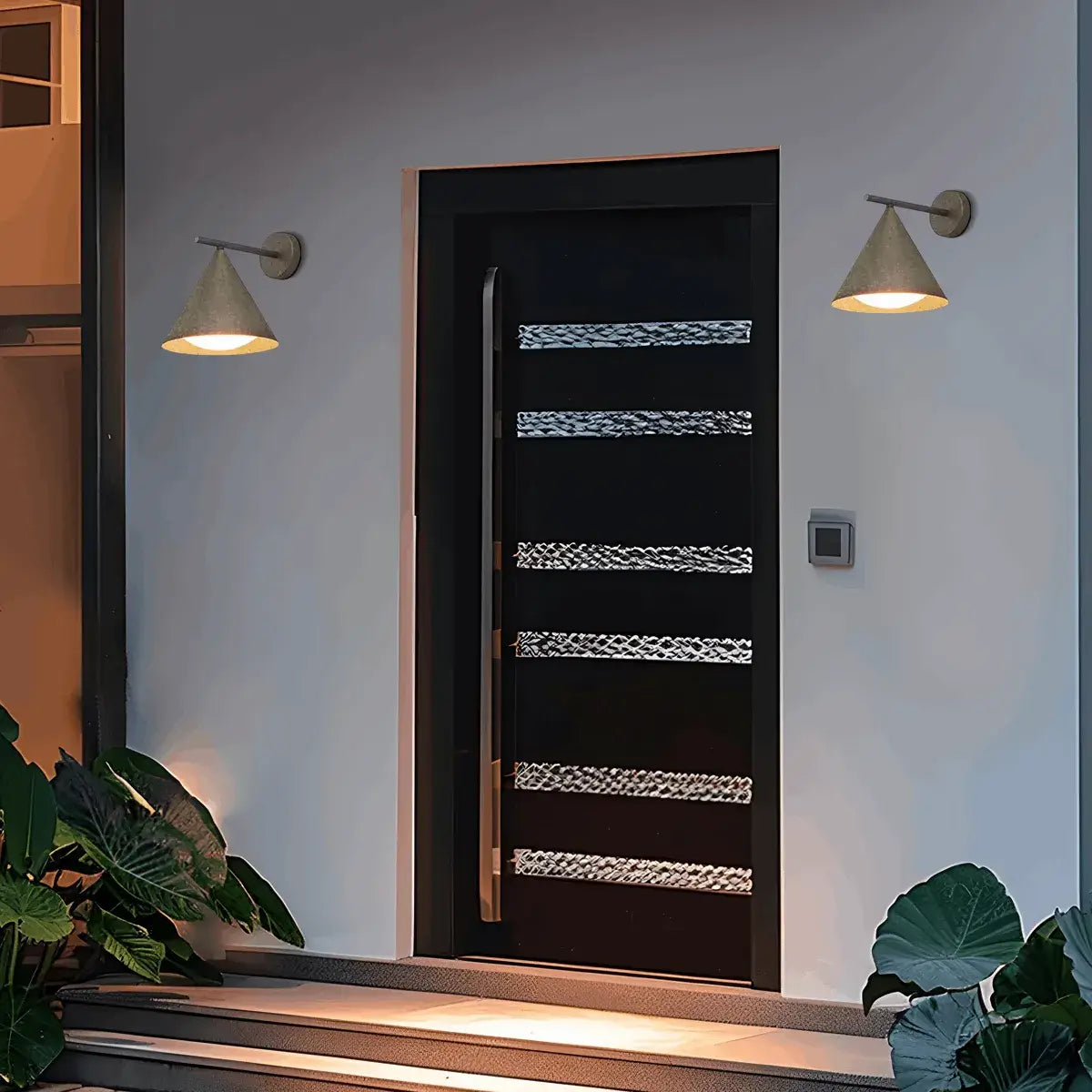 Black Metal Light for Exterior Wall