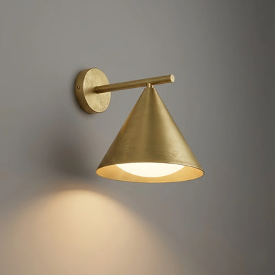 Irondale Minimalistische konische Außenwandleuchte – Schwarze Metallleuchte für die Außenwand