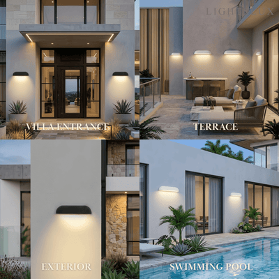 Arcato Modern Arched Outdoor Wall Lamp