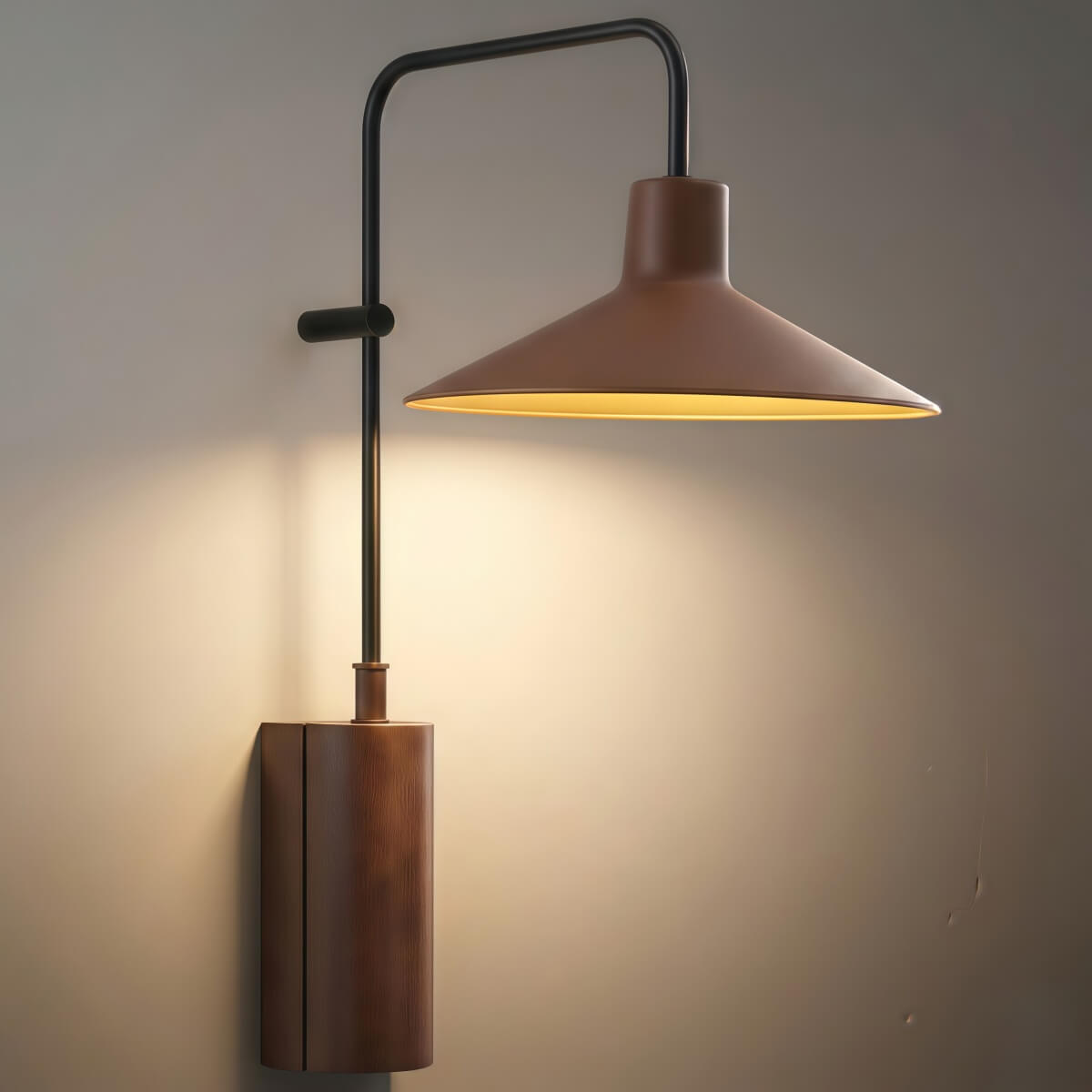 Irondale Industrial Metal Outdoor Wall Lamp - Dark Coffee Wide Cone