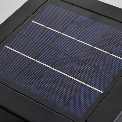Arcato Moderne konkave Solar-Außensäulenleuchten – Schwarzes Metall für Garten/Wege
