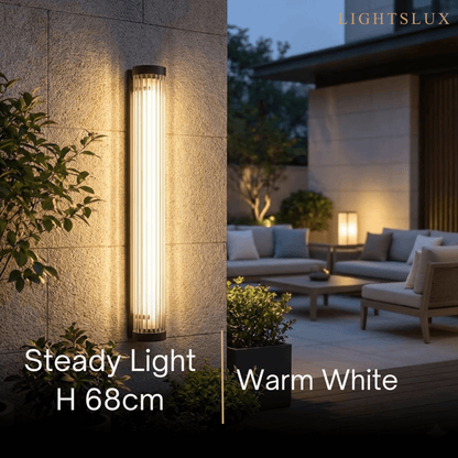Irondale Modern Outdoor Wall Lamp – Waterproof Sensor Light for Terrace