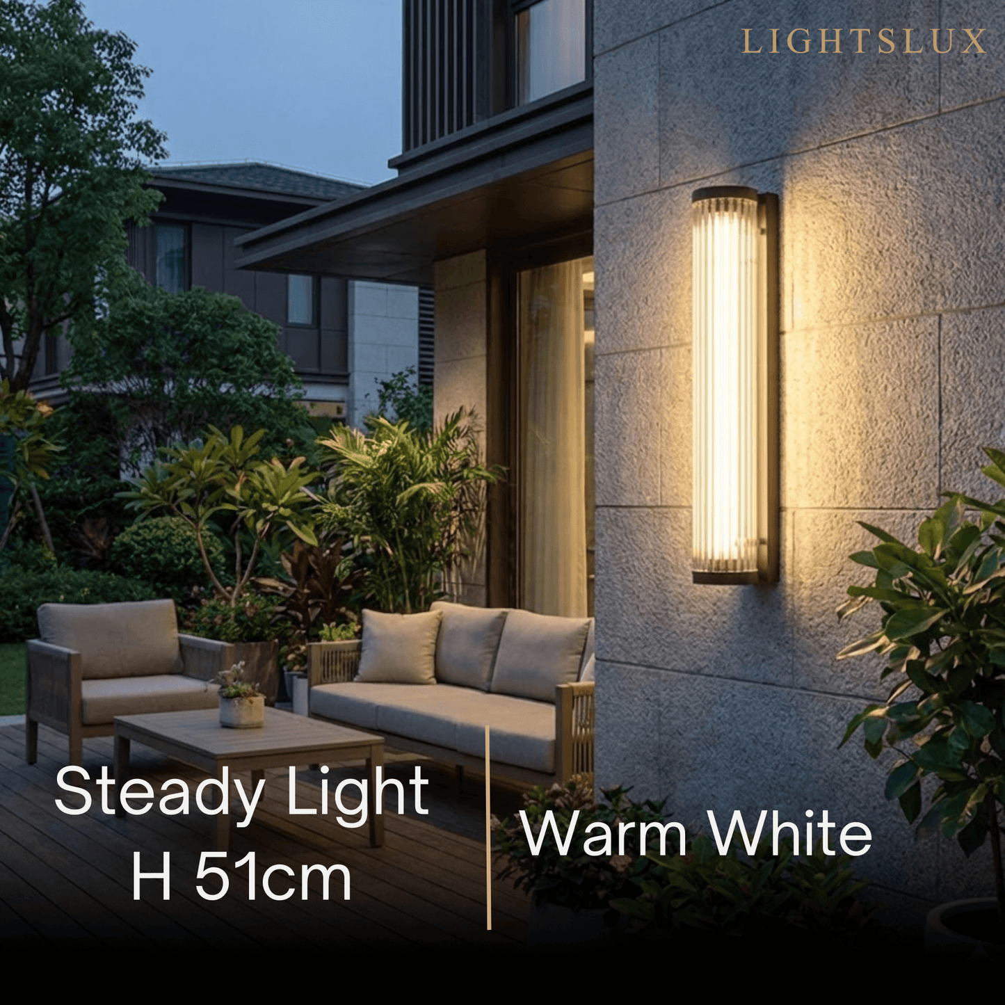 Irondale Modern Outdoor Wall Lamp – Waterproof Sensor Light for Terrace