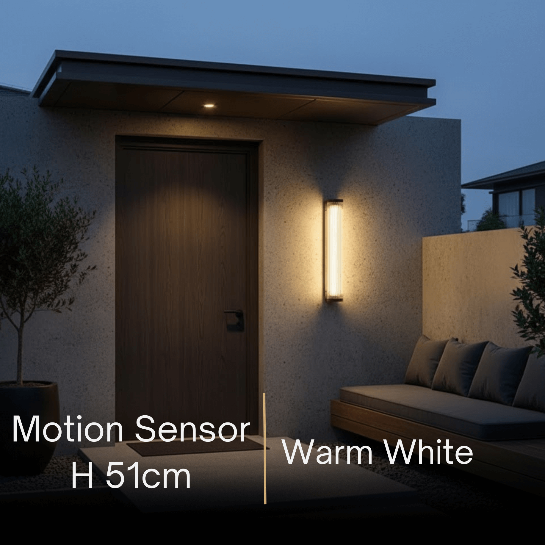 Irondale Modern Outdoor Wall Lamp – Waterproof Sensor Light for Terrace